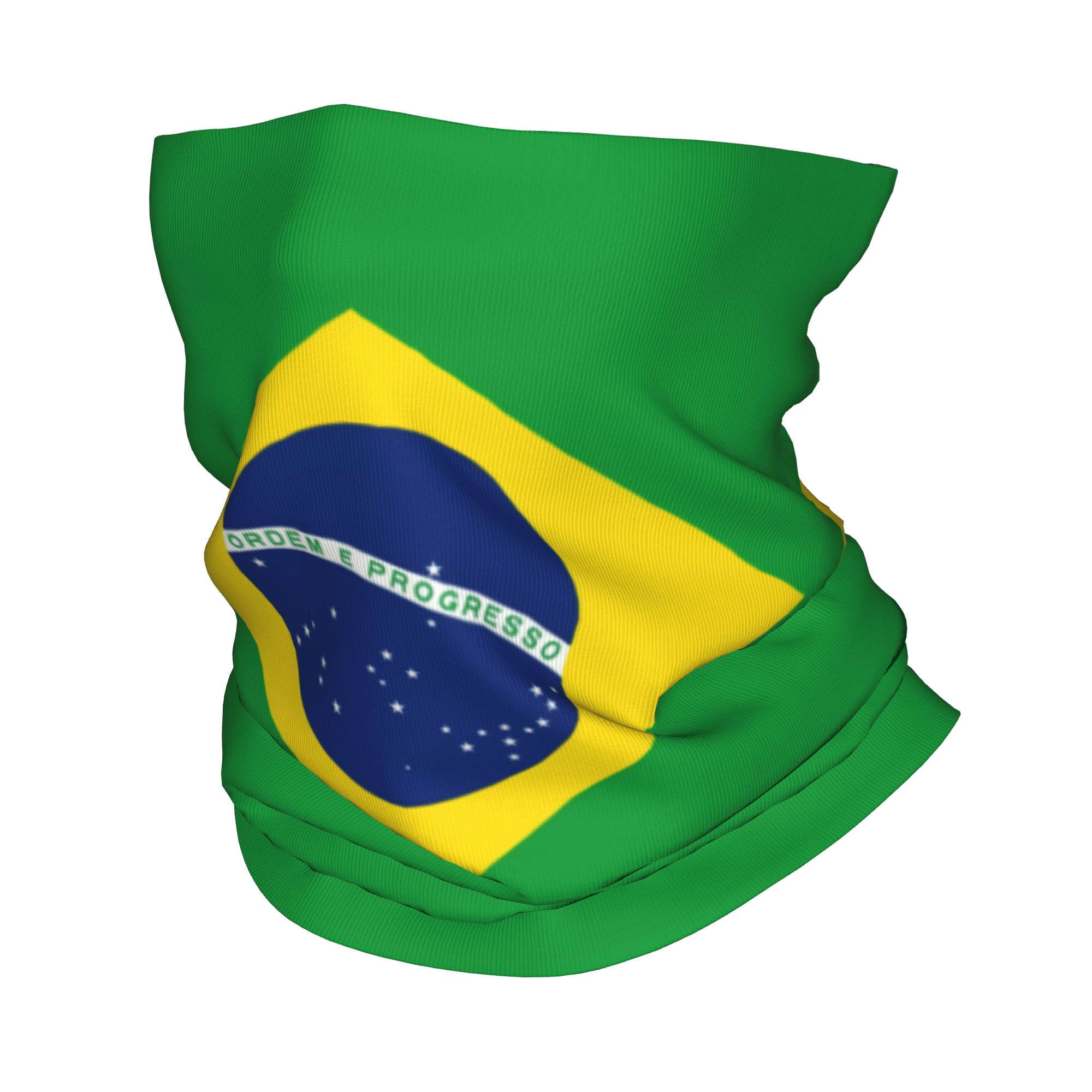 Neck Gaiter Fleece - Custom Brazil Flag Bandana Neck Warmer