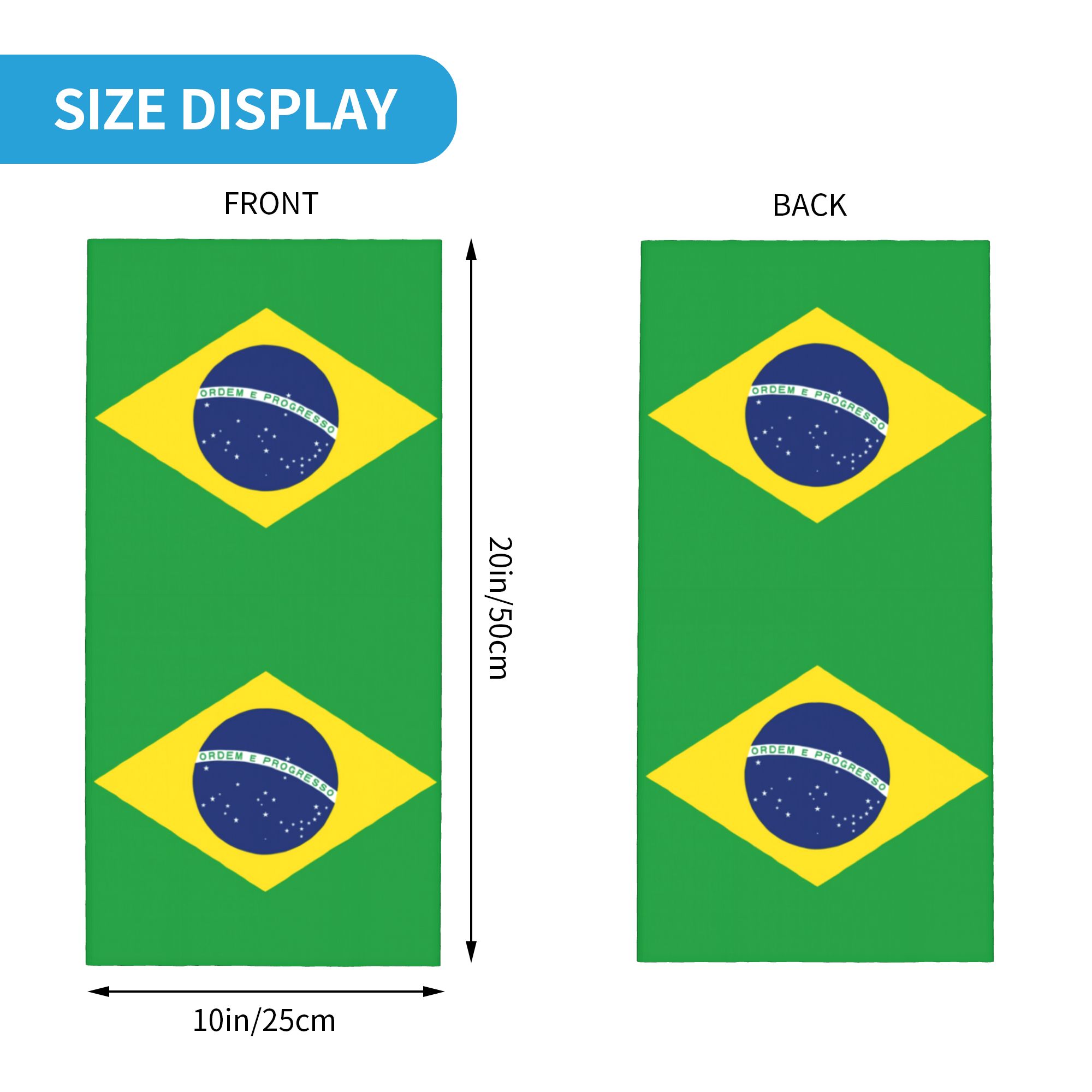 Custom Brazil Flag Bandana Nec - Neck Gaiter Fleece ulasan dan harga