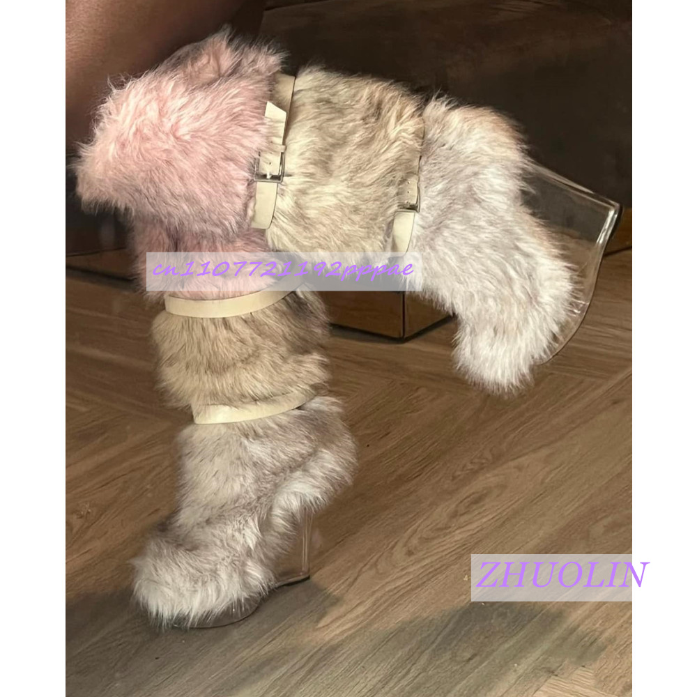 Winter Gradient Furry Transpar - Waterproof Winter Boot ulasan dan harga