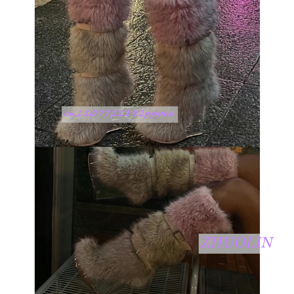 Winter Gradient Furry Transpar - Waterproof Winter Boot ulasan dan harga
