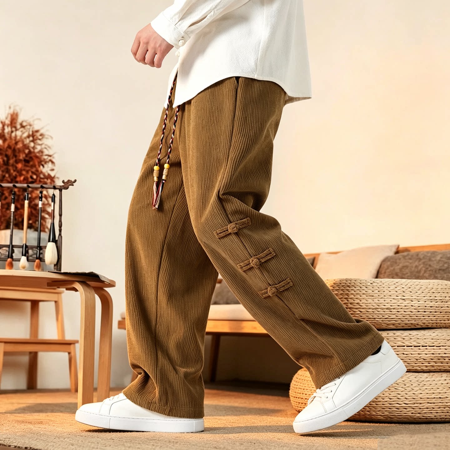 Pants Men Brand New Autumn War - Corduroy Pant Warm ulasan dan harga