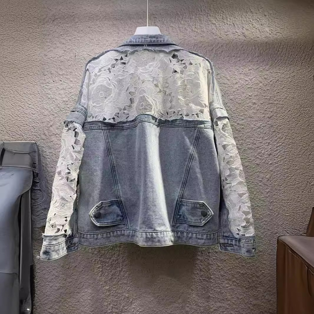 Spliced Embroidery Jacket Wome - Down Jacket Packable ulasan dan harga